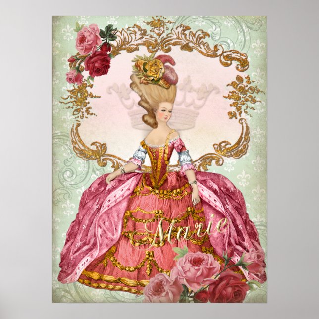 Marie Antoinette Verseilles Queen Print Poster (Framsidan)