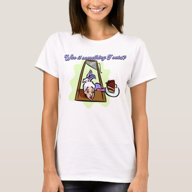 Marie Antoinette vid Guillotine T Shirt (Framsida)