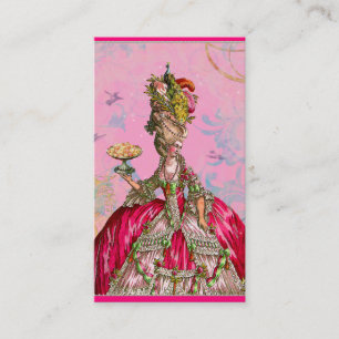 Marie Antoinette vid Rosa med Peacock Visitkort
