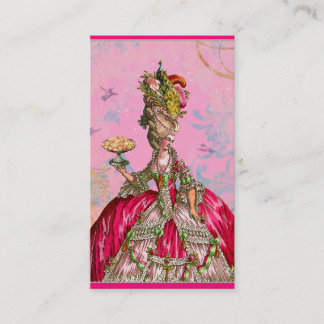 Marie Antoinette vid Rosa med Peacock Visitkort