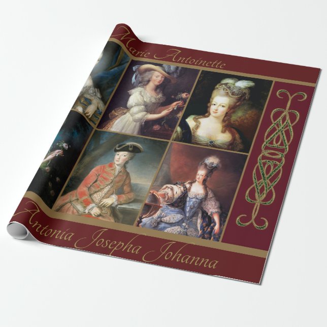 Marie Antoinette Wrapping Papper Presentpapper (Utrullad)
