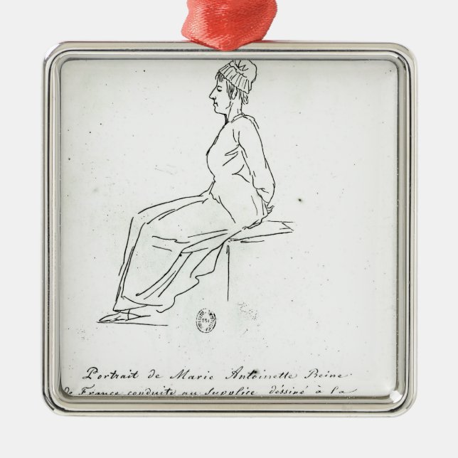 Marie-Antoinettes långt till henne utförande Julgransprydnad Metall (Framsidan)