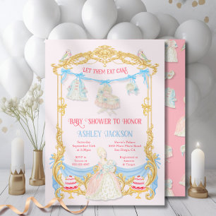 Marie Antoniette Låt dem äta kaka Baby Shower Inbjudningar