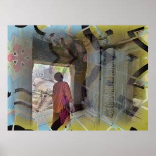 Marie at Doorway - Ken Gage Art Poster