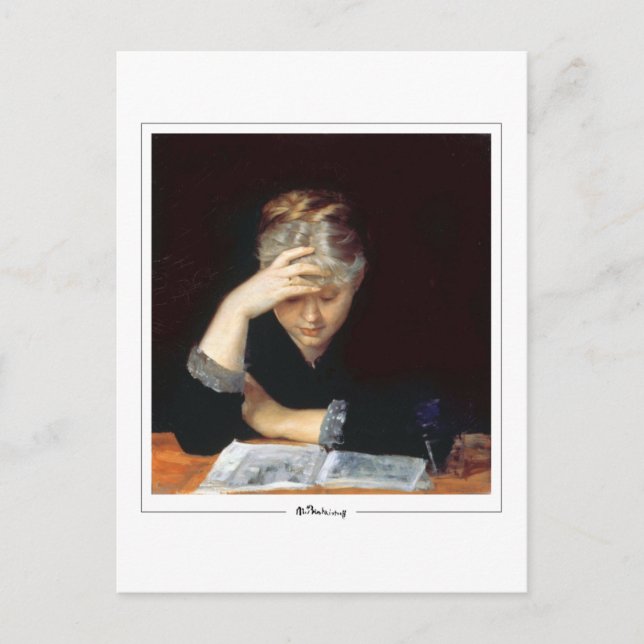 Marie Bashkirtseff #22 - vykort för konst (Framsida)