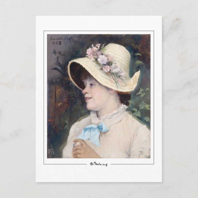 Marie Bashkirtseff #6 - vykort för konst (Framsida)
