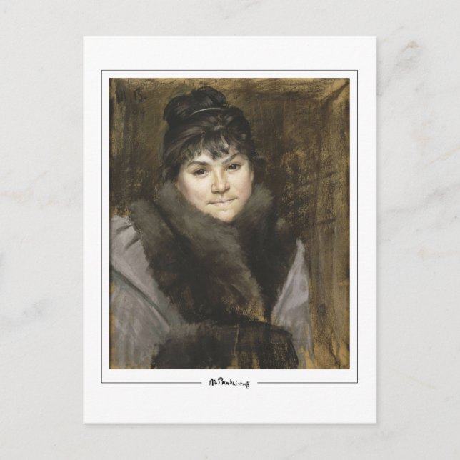 Marie Bashkirtseff #8 - vykort för konst (Framsida)