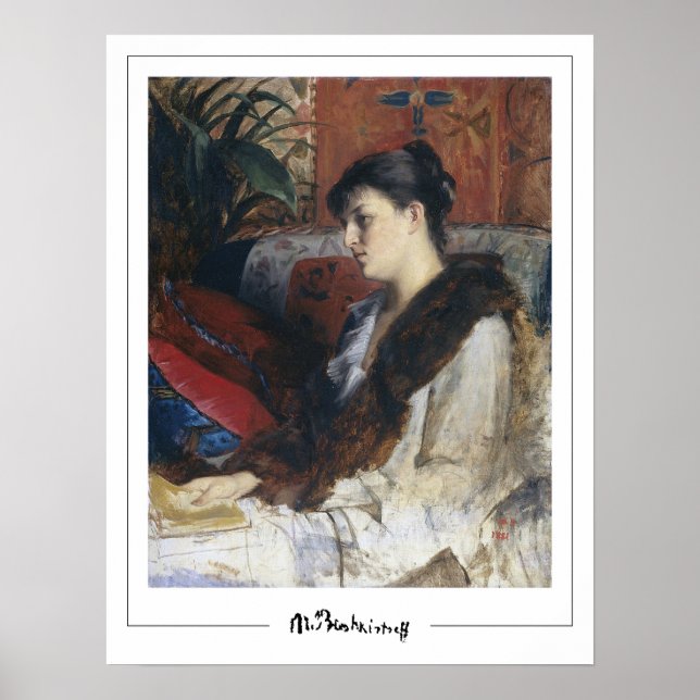 Marie Bashkirtseff Zedign Art Poster nr 4 (Framsidan)