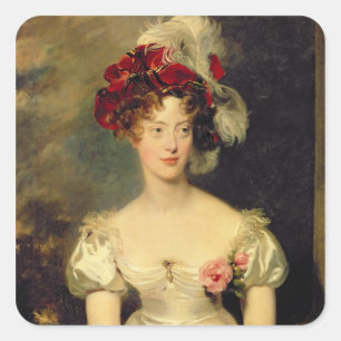 Marie-Caroline de Bourbon Duchesse de Berry Fyrkantigt Klistermärke