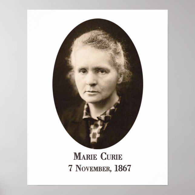 Marie-Curie Art Print Poster (Framsidan)