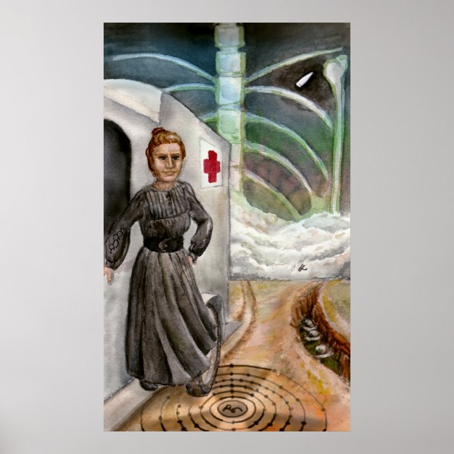 Marie Curie Art Print Poster (Framsidan)