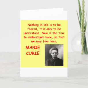 Marie Curie-citat Kort