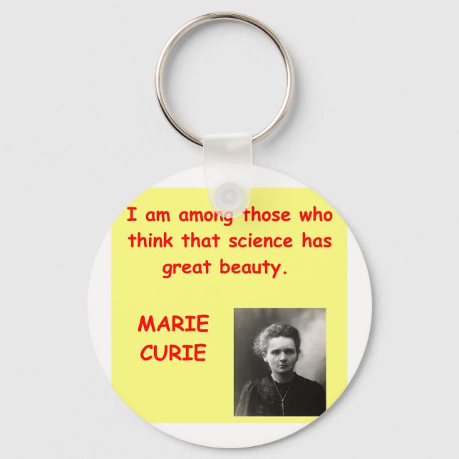 Marie Curie-citat Nyckelring (Framsida)