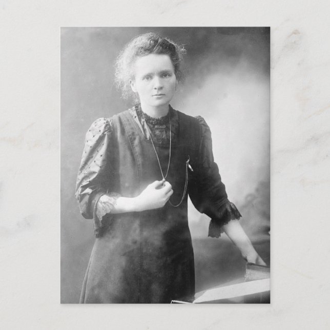 Marie Curie historiskt foto  Vykort (Framsida)