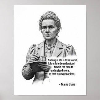 Marie Curie Inspirerande Vetenskaplig Affisch – Pi