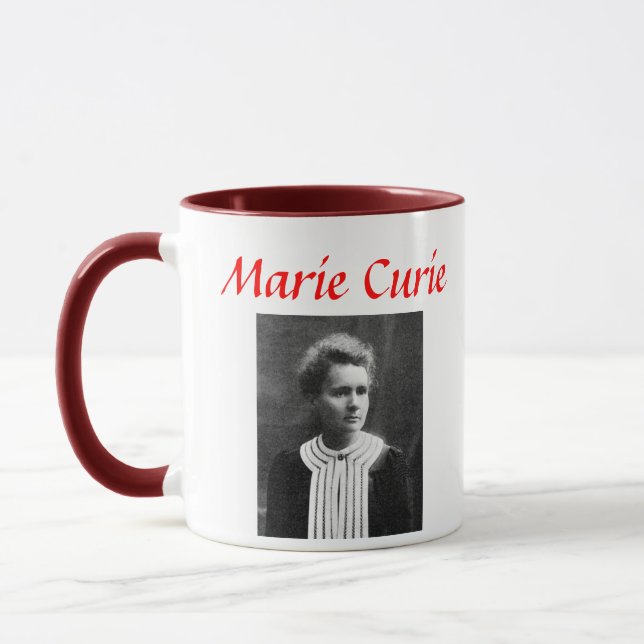 Marie Curie Porträtt Mugg (Vänster)