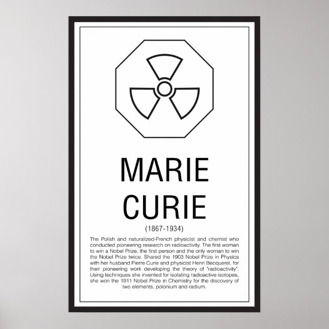 Marie Curie Poster (Framsidan)