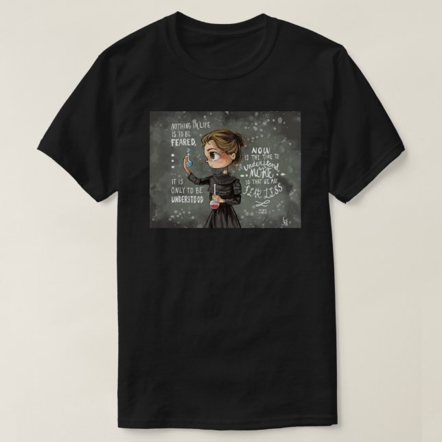Marie Curie Poster T Shirt (Design framsida)