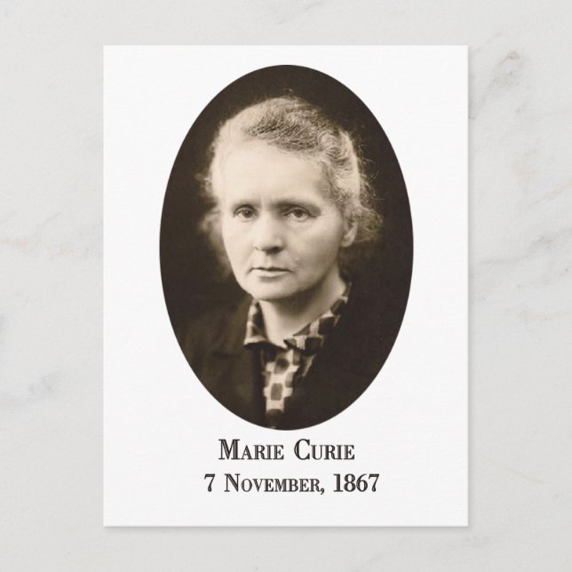 Marie-Curie vykort (Framsida)