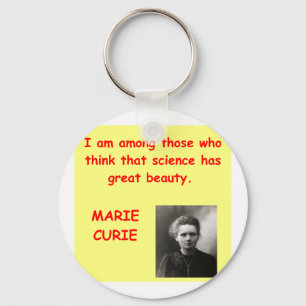 Marie Curiecitationstecken Nyckelring