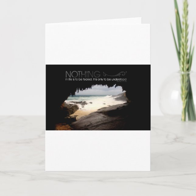 Marie Curies inspirationcitat Kort (Framsida)