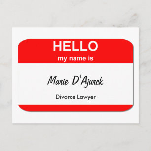 Marie D'Ajurck, Divorce Lawyer Vykort