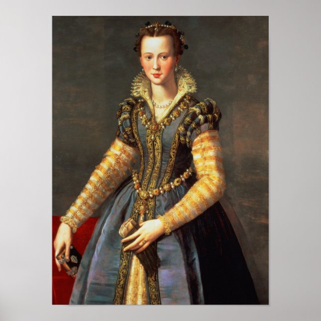 Marie de Medici , hustru till Henri IV av Frankrik Poster (Framsidan)