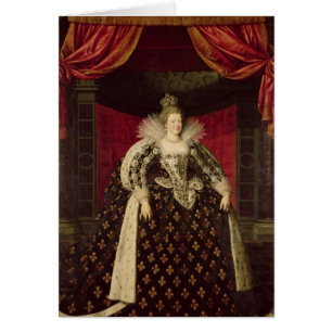 Marie de Medici i Coronationskrud, c.1610 Hälsningskort