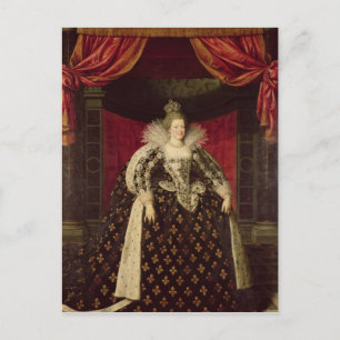 Marie de Medici in Coronation Robes, 1610 Vykort