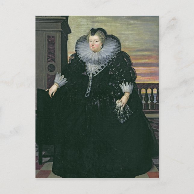 Marie de Medici Queen of Frankrike, 1617 Vykort (Framsida)