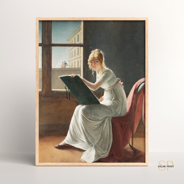Marie-Denise Villers Young Woman Teckning Painting Poster (Skapare uppladdad)