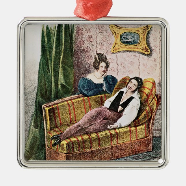 Marie Dorval i rollen av den Adele d'Herveyen Julgransprydnad Metall (Framsidan)