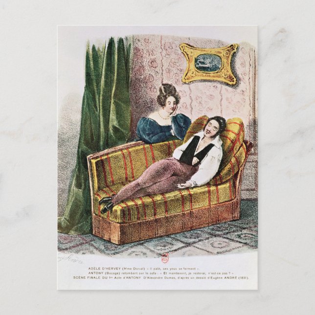 Marie Dorval i rollen som Adele d'Hervey Vykort (Framsida)