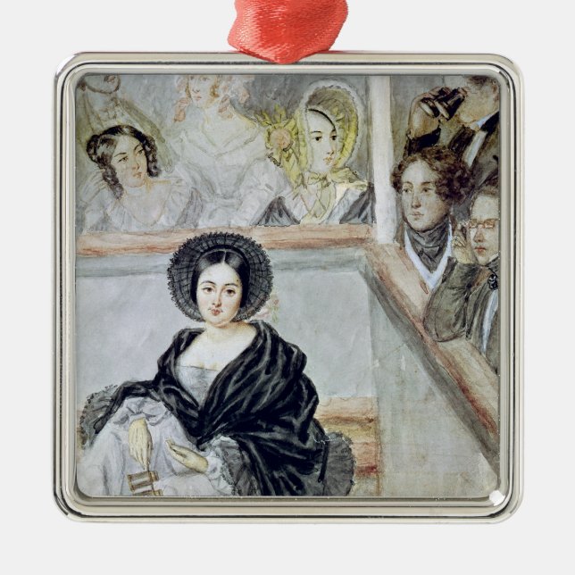 Marie Duplessis på theatren Julgransprydnad Metall (Framsidan)