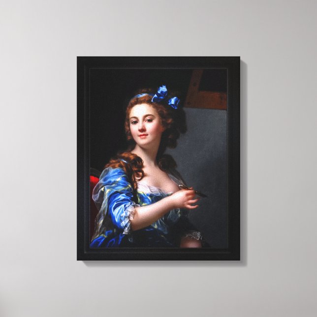 Marie Gabrielle Capet Självporträtt Canvastryck (Framsida)