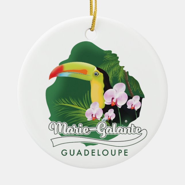 Marie Galante Guadeloupe-logotypen Julgransprydnad Keramik (Framsidan)