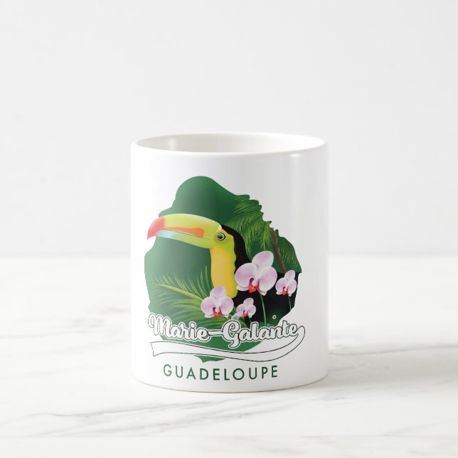 Marie Galante Guadeloupe-logotypen Kaffemugg (Center)