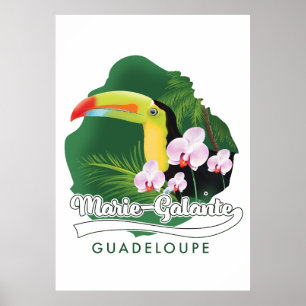 Marie Galante Guadeloupe-logotypen Poster