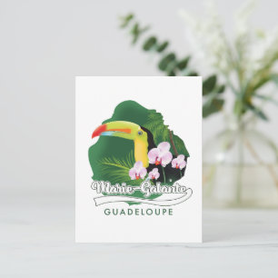 Marie Galante Guadeloupe-logotypen Vykort