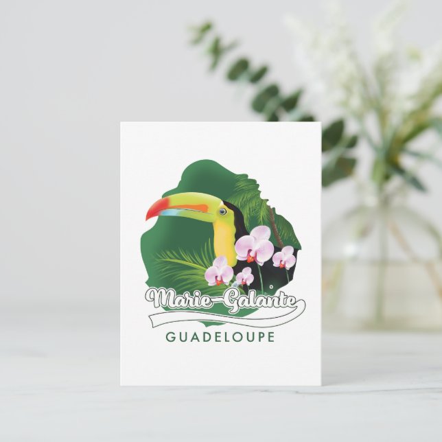 Marie Galante Guadeloupe-logotypen Vykort (Stående Fram)