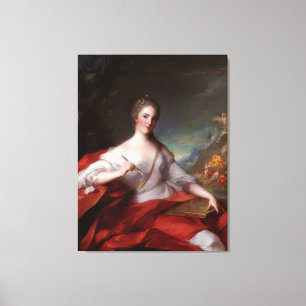 Marie-Geneviève Boudrey av Jean-Marc Nattier Canvastryck