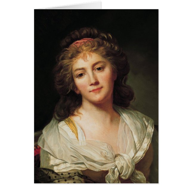 Marie-Geneviève Bouliard, Self-porträtt Hälsningskort (Framsidan)