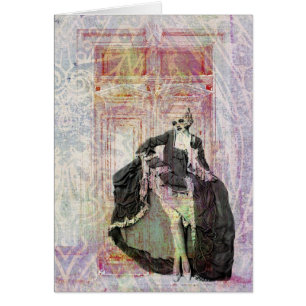 Marie Grunge Digital Art Hälsningskort