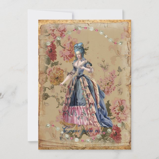 Marie i blå inbjudan (Framsida)