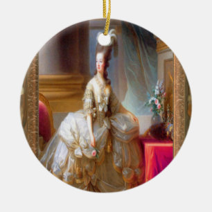 Marie inspirerade fransk barock julgransprydnad keramik