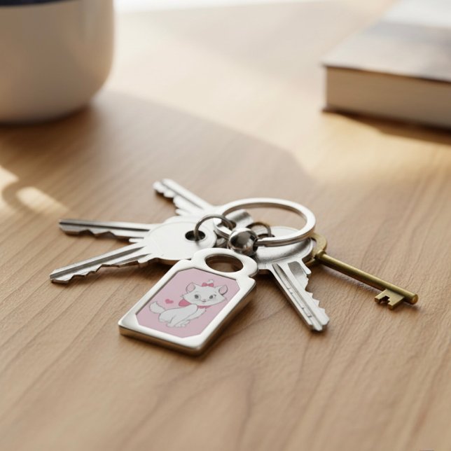 Marie Keychain Rektangulärt Silverfärgad Nyckelring (Skapare uppladdad)