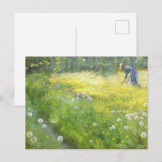 Marie Krøyer i trädgården på Skagen - PS Krøyer Vykort