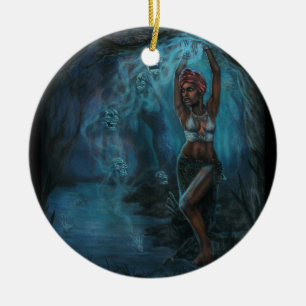 Marie Laveau Julgransprydnad Keramik
