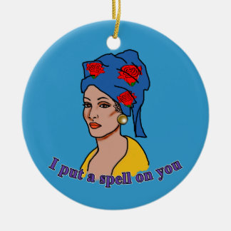 Marie Laveau satte jag ett pass på dig Julgransprydnad Keramik