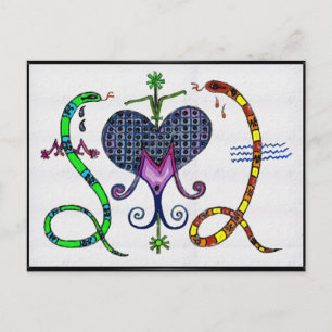 Marie Laveau Voodoo Vévé Vykort